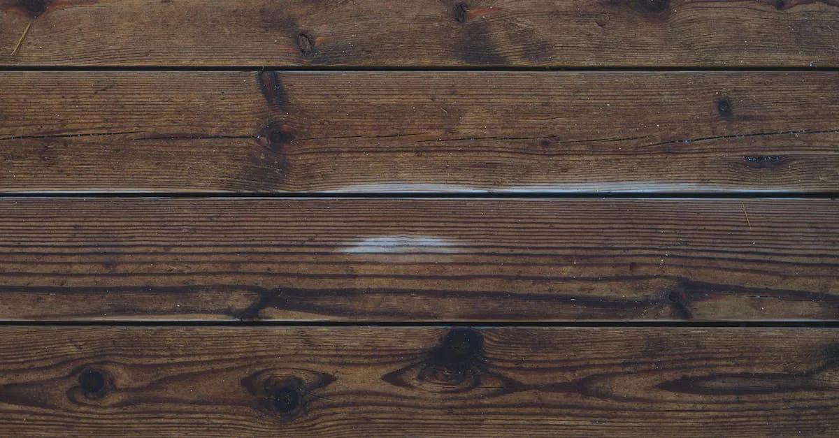 Detailed view of brown wooden planks showing rich texture and patterns.